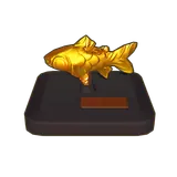 Petit Planet Golden White Cloud Minnow Statue icon