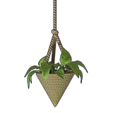 Petit Planet Lanna Rattan Hanging Planter icon